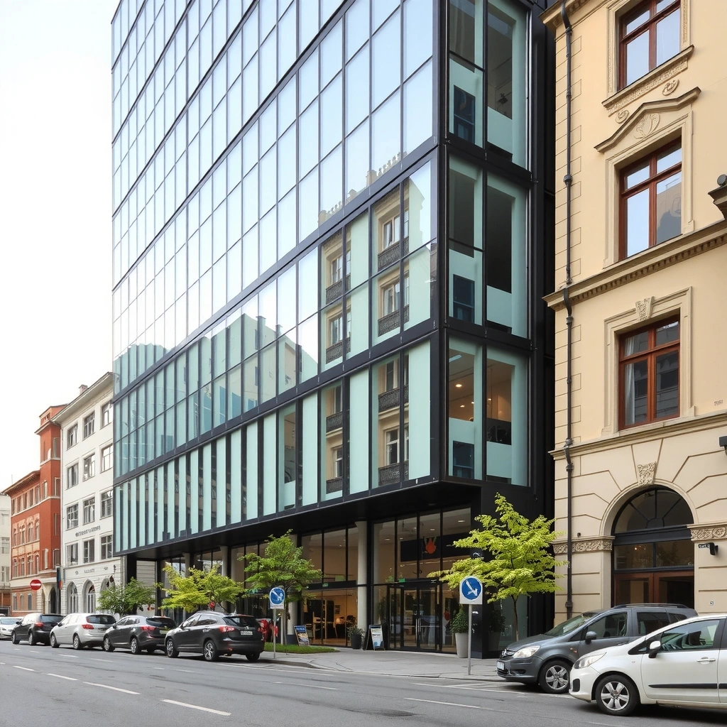 Exteriér budovy na Náměstí Republiky