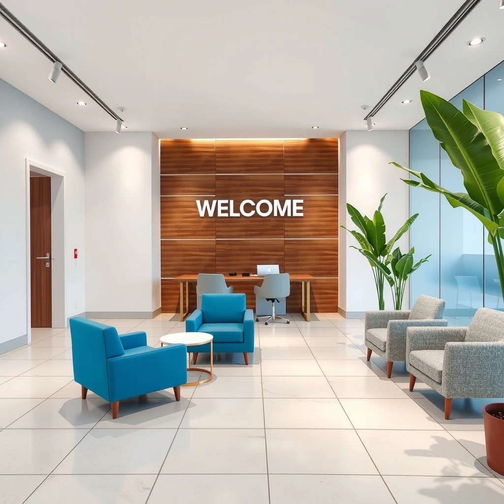 Čekací zóna v recepci